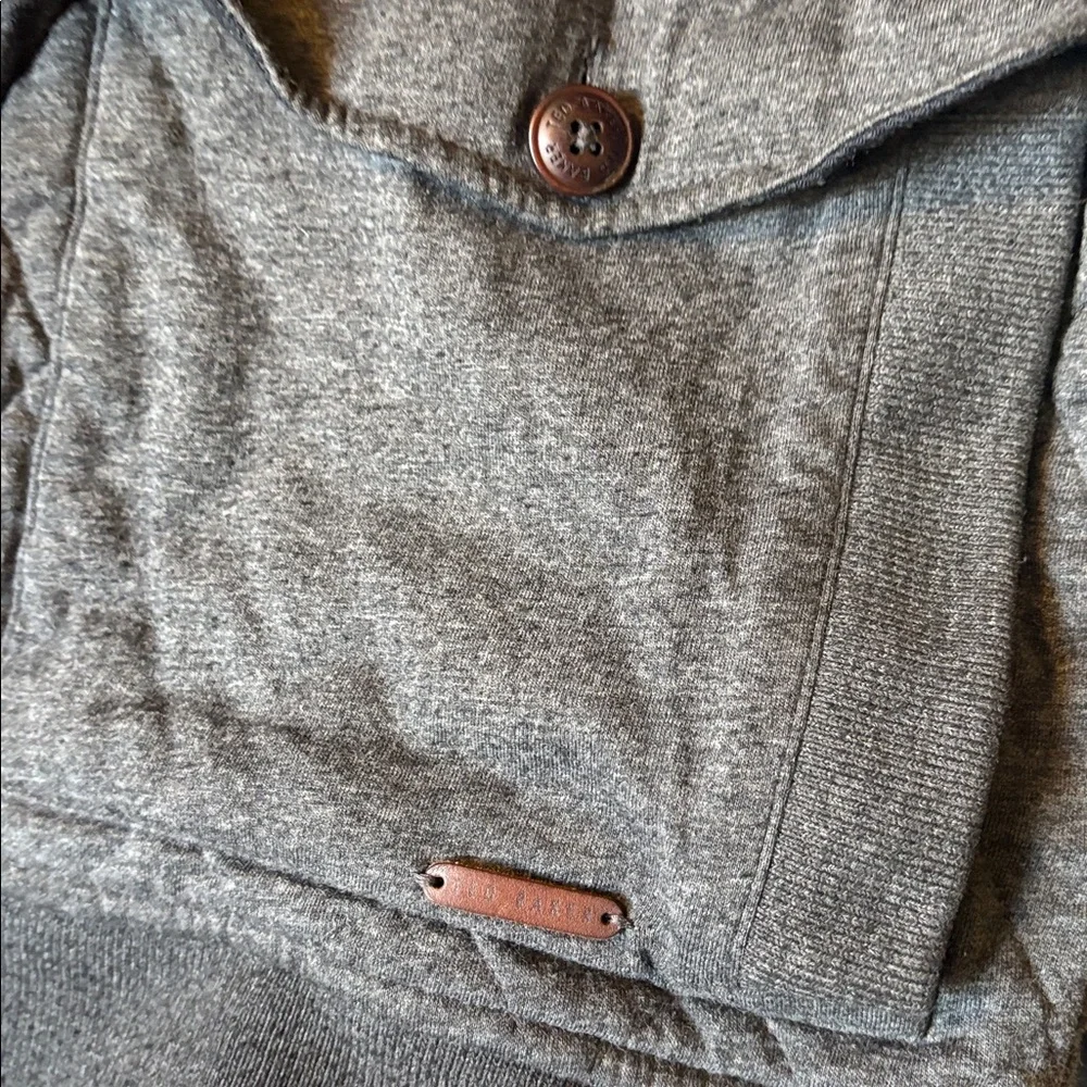 Ted Baker Dark Gray Quilted Bomber Jacket size 6